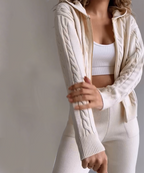 Veala | Refined Jacquard Knitted Sweater and Cardigan for Women