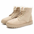 Snow White ankle boots with lace-up closure