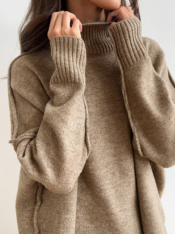 Sadie | Stilvolles Set aus übergroßem Rollkragenpullover und weiter Hose