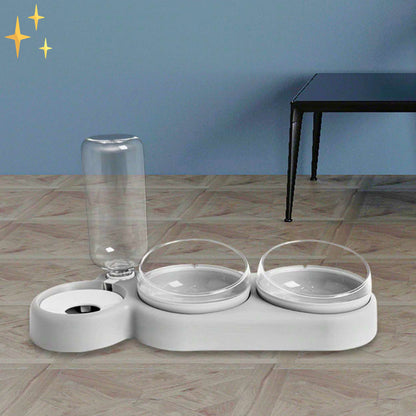 Double Feeding Bowl with Automatic Water Filler so that your Pet Always Gets Enough Moisture