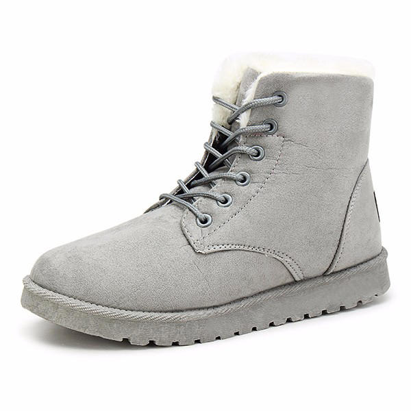Snow White ankle boots with lace-up closure
