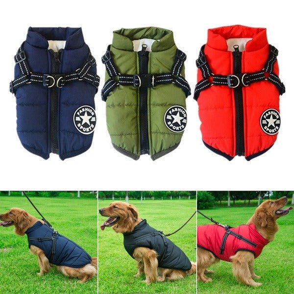 ComfyPuffer™ | Winterjas voor Honden met Ingebouwd Harnas