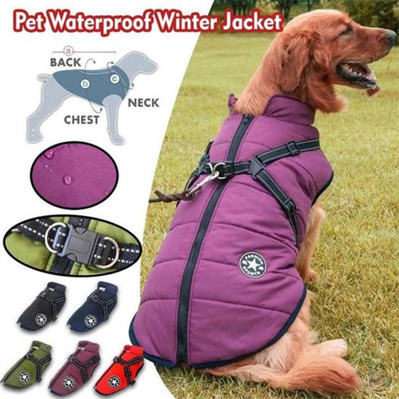 ComfyPuffer™ | Winterjas voor Honden met Ingebouwd Harnas