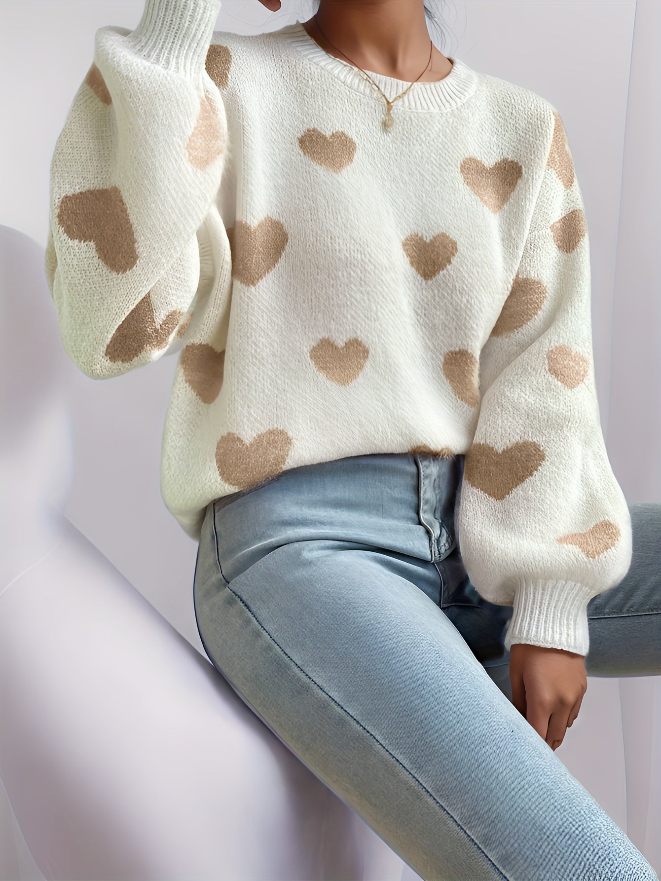 Lotte™ | Herz-Strickpullover