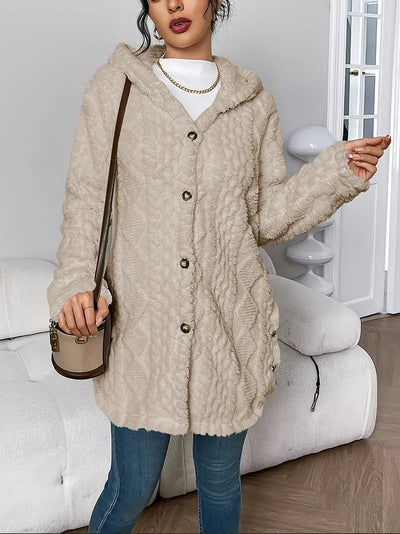 Lisa™ | Warmer Teddymantel mit Kapuze