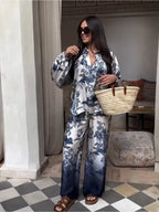 Blaugrana™ - Satijn Tweedelige Set Urban Chic 2026