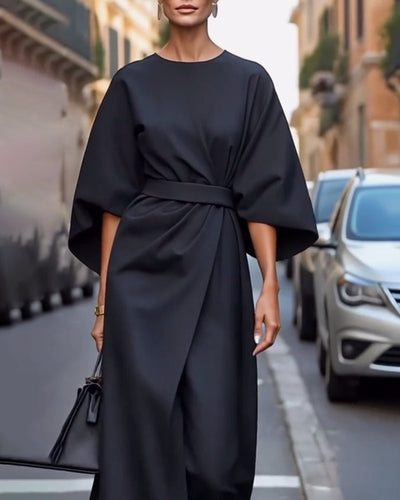 Paulien™ Elegante Midi-Jurk met Ceintuur