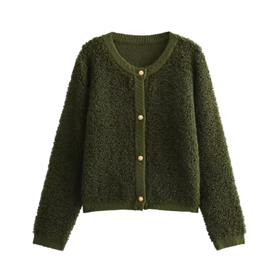 Mirella Teddy Cardigan | Zacht damesvest met knopen in teddylook