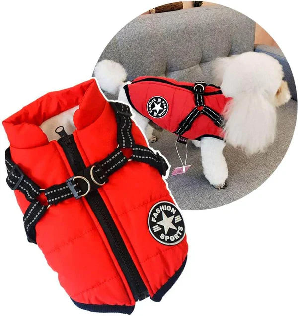 ComfyPuffer™ | Winterjas voor Honden met Ingebouwd Harnas