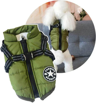 ComfyPuffer™ | Winterjas voor Honden met Ingebouwd Harnas