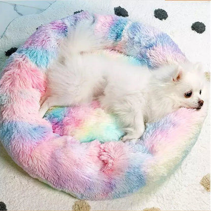 Donut Shaped Pet Bed | Breathable Plush Cotton