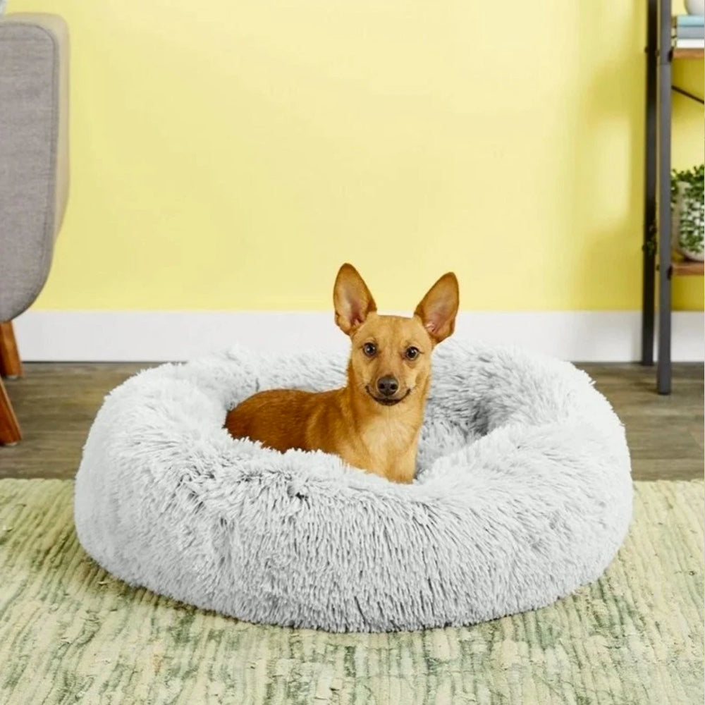 Donut Shaped Pet Bed | Breathable Plush Cotton