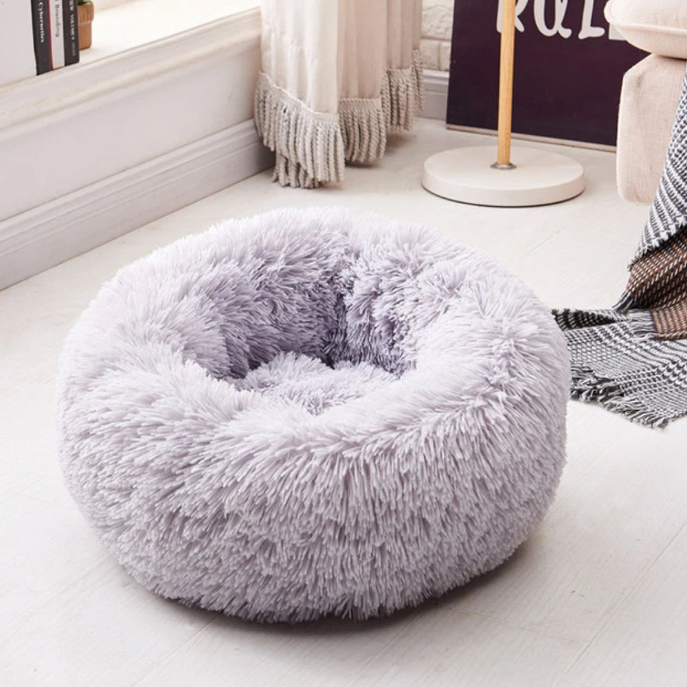 Donut Shaped Pet Bed | Breathable Plush Cotton