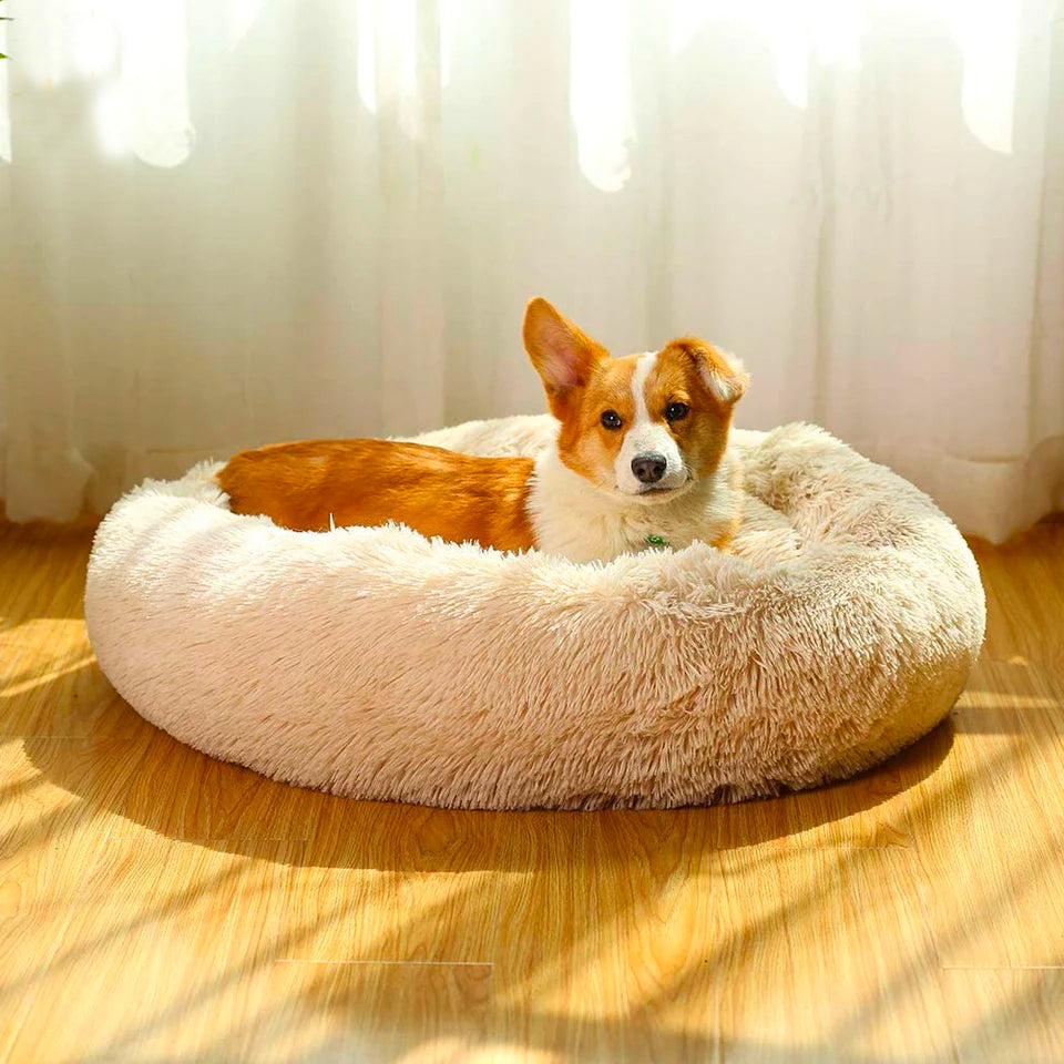 Donut Shaped Pet Bed | Breathable Plush Cotton