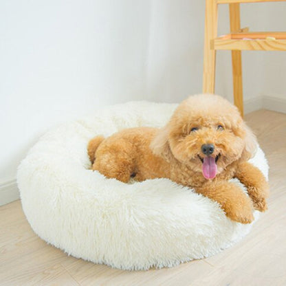 Donut Shaped Pet Bed | Breathable Plush Cotton