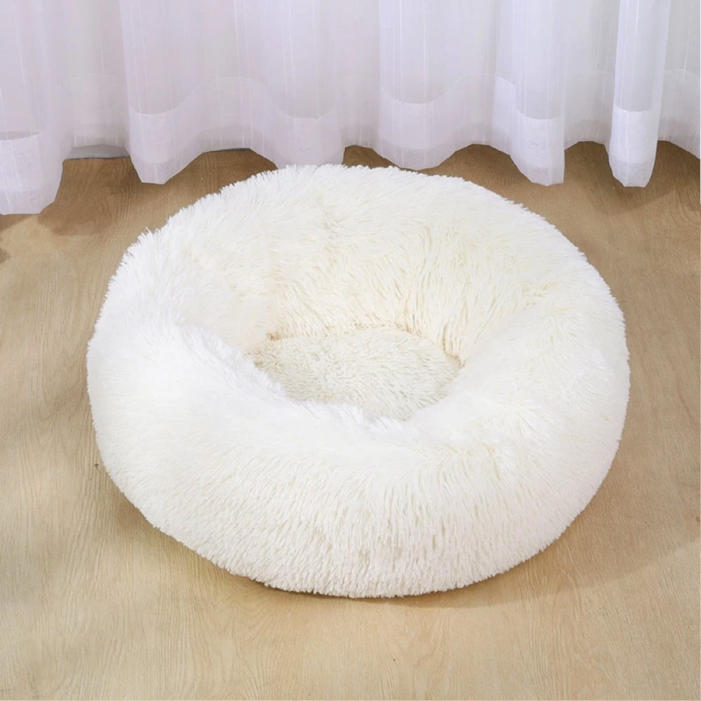 Donut Shaped Pet Bed | Breathable Plush Cotton