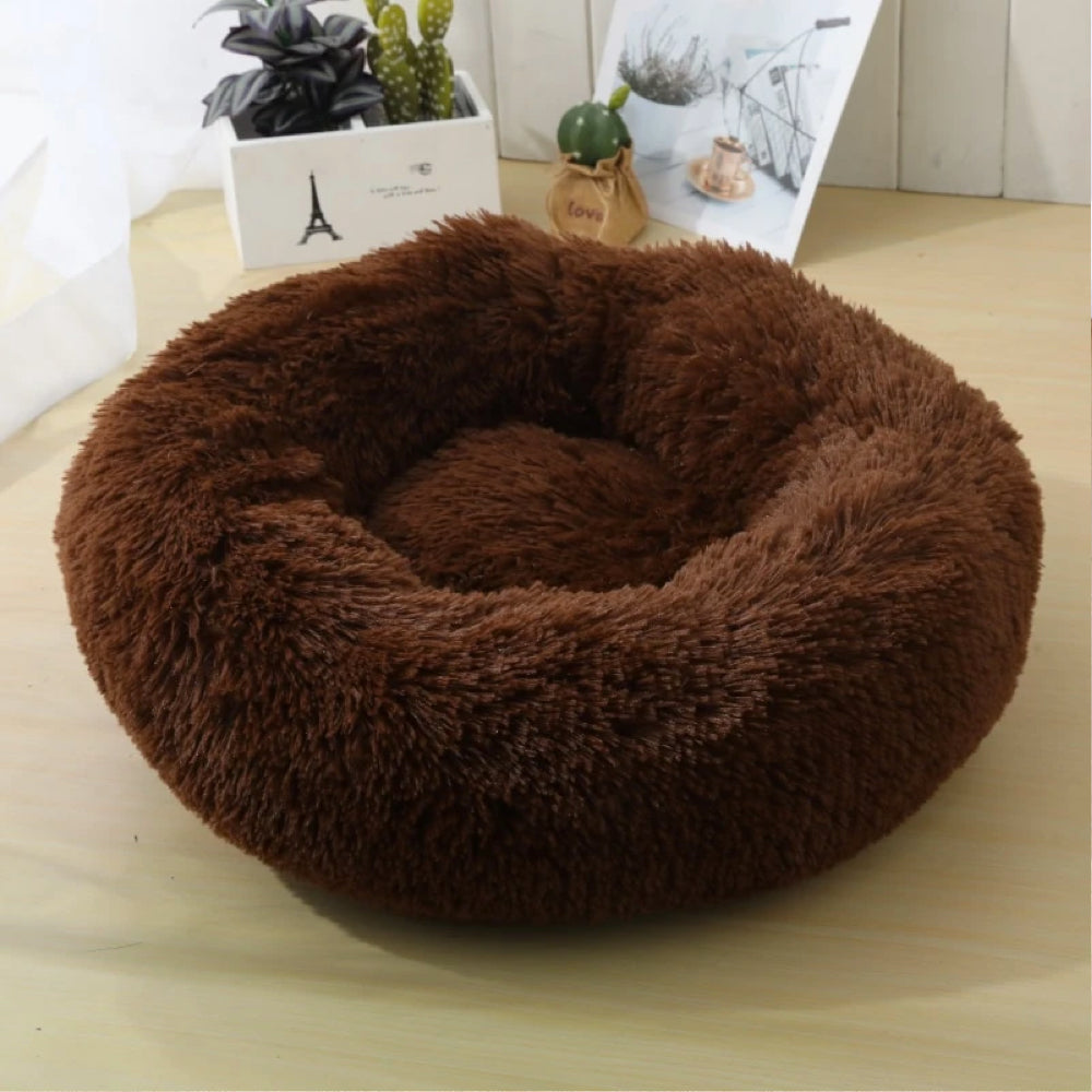 Donut Shaped Pet Bed | Breathable Plush Cotton