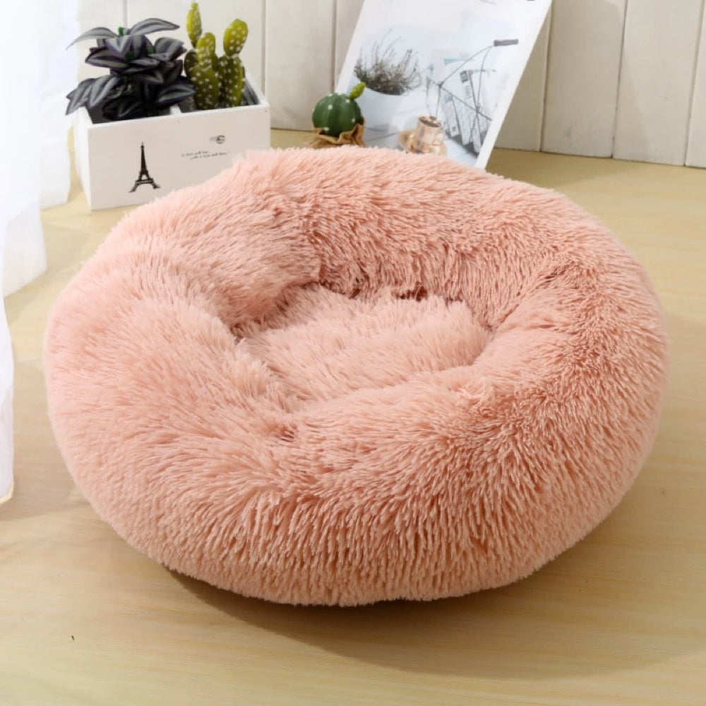 Donut Shaped Pet Bed | Breathable Plush Cotton