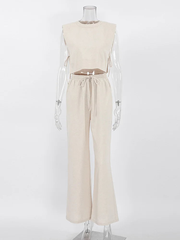 Leinen-Set Hose + Top - Co-ord Set