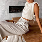Leinen-Set Hose + Top - Co-ord Set