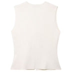 Manelia | Gouden knoop gebreid vest en lange rok