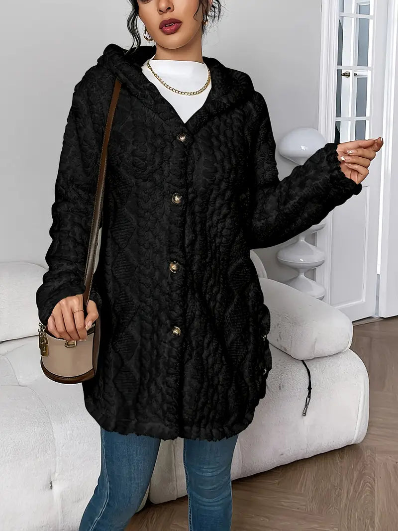 Lisa™ | Warmer Teddymantel mit Kapuze