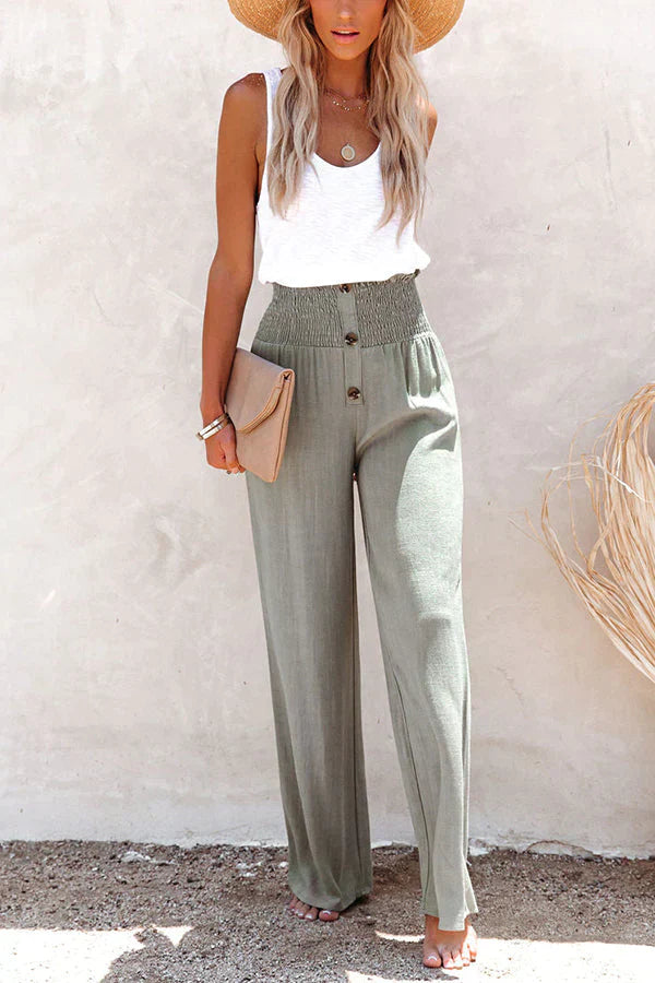 Dalia™ - Chamomile Linen Pants 