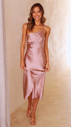 Elena | Asymmetrische midi-jurk