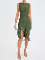 Dezalina™ – Ärmelloses Sommerkleid mit Rüschen und Spitze