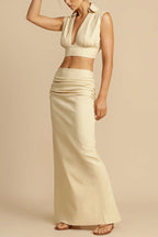 Co-Ord Set – Minimalistische Eleganz in Beige 