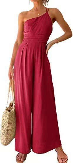 Luxury Wide-Leg Jumpsuit made of Cotton and Linen