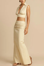 Co-Ord Set – Minimalistische Eleganz in Beige 