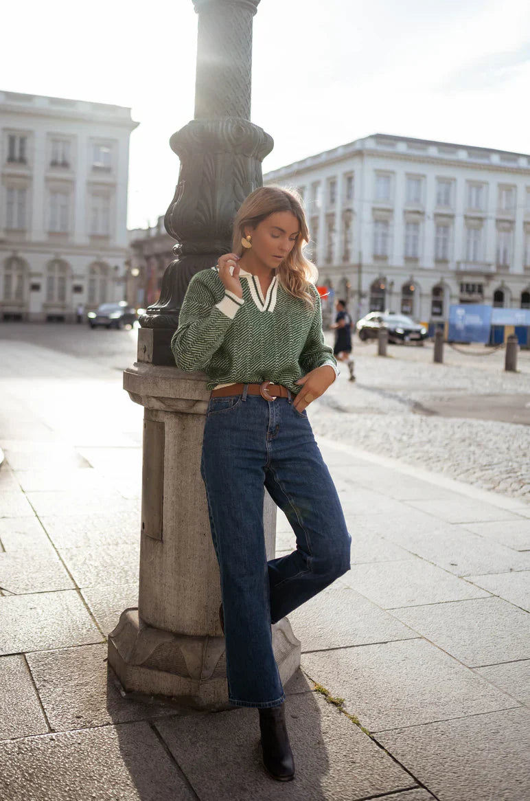 EMILIA™ | DE GROENE V-NECK PULLOVER