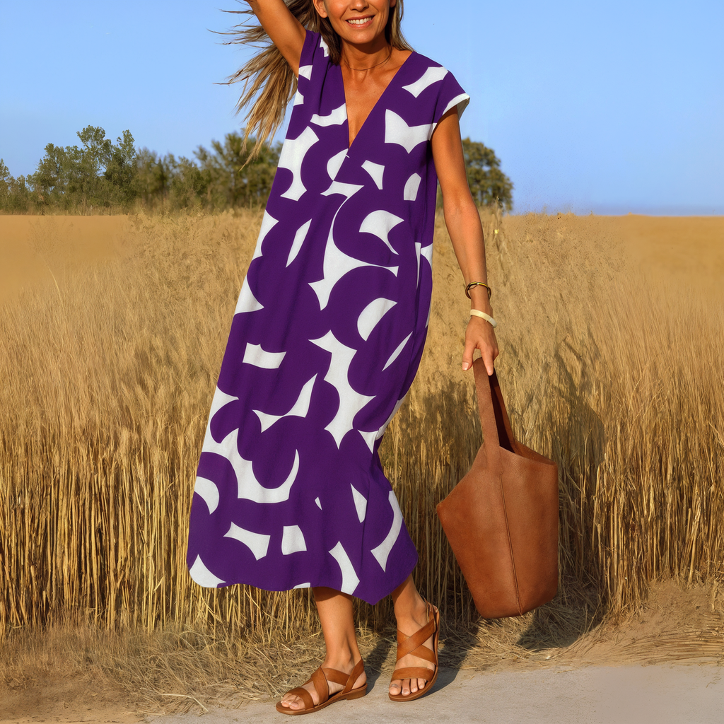 Topfitters™ | Graphic V-neck dress