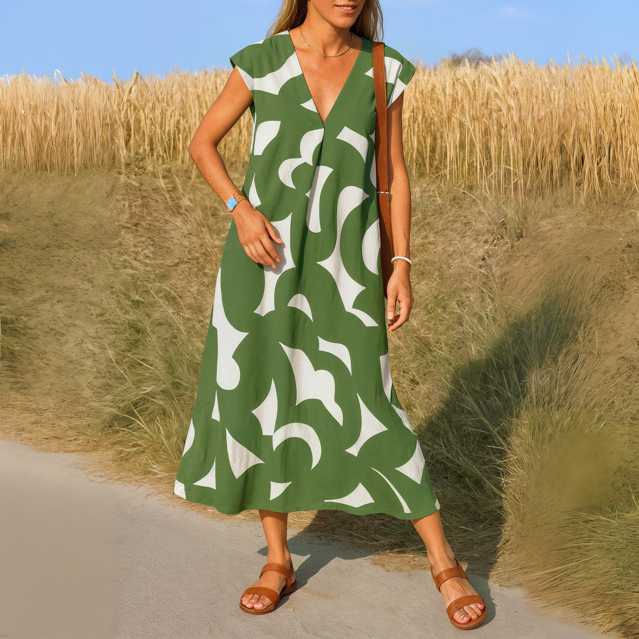 Topfitters™ | Graphic V-neck dress