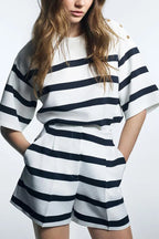 Stripes & Structure Set – Zomers Statement in Zwart-Wit