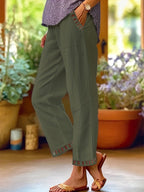 Wren™ Ontspannen Cropped Broek Met Contrastafwerking