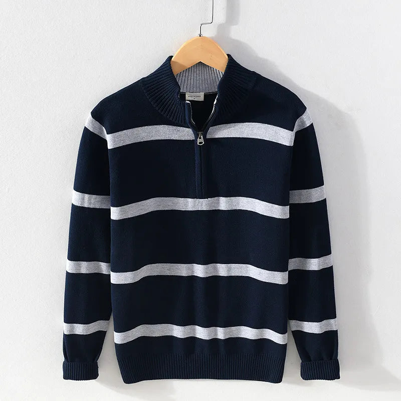 Luc – Lässiger Pullover mit halbem Reißverschluss