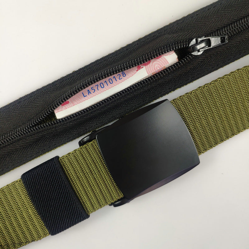 HiddenjaBelt - Belt w/ Hidden Zipper Pouch