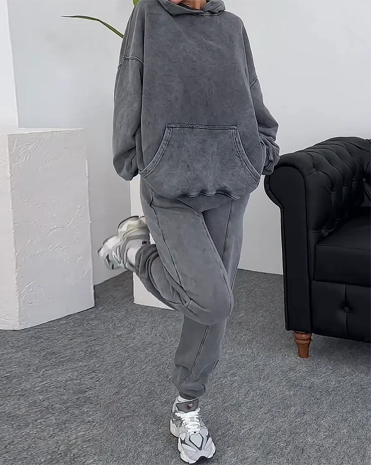 UrbanGlam™ | Robustes, graues Zweiteiler-Set