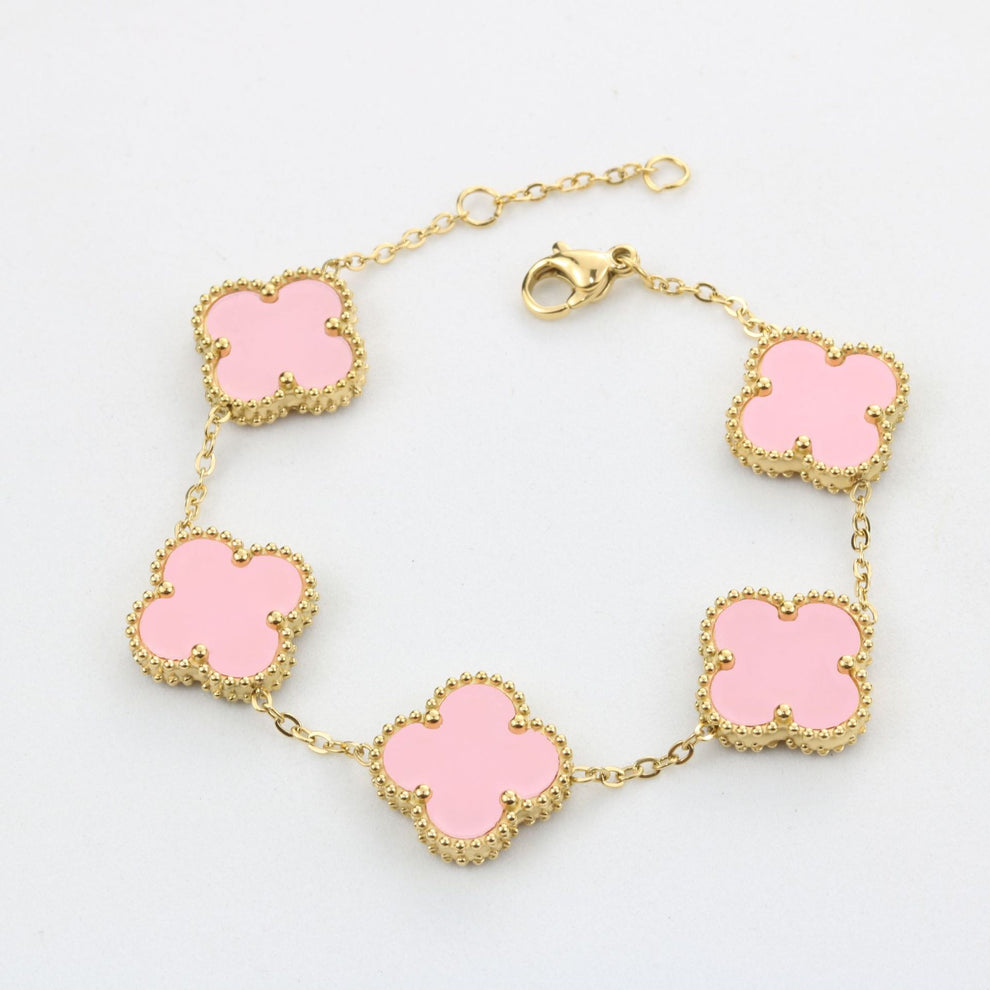 Gold clover bracelet