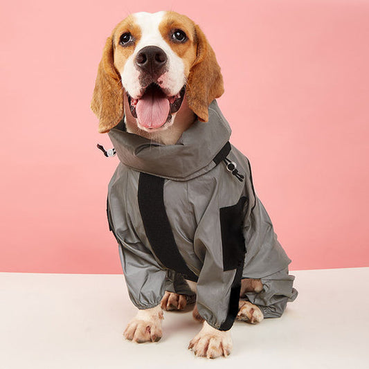 Reflektieren Sie RainyRover™ | Reflektierender Regenmantel für Hunde 