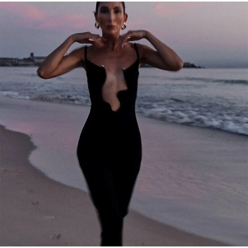 Nina™ – Maxikleid mit tiefem V-Ausschnitt