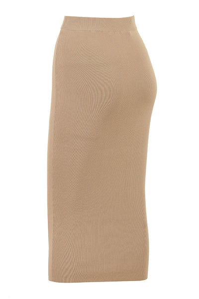 PuurShine - Camelgebreide top met midi rok