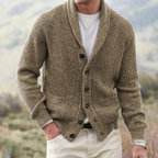 Noah | Men's vest with shawl collar and wool blend button closure 