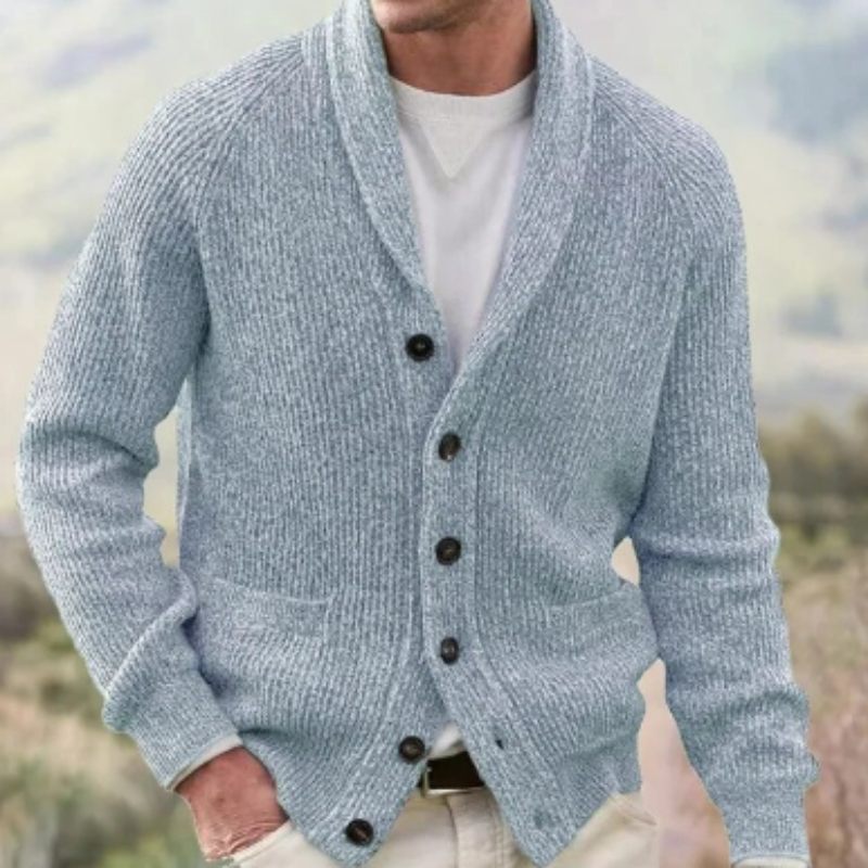 Noah | Men's vest with shawl collar and wool blend button closure 