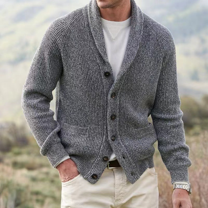 Noah | Men's vest with shawl collar and wool blend button closure 
