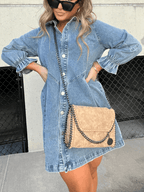 Ariel™ | Puff Sleeve Denim Dress