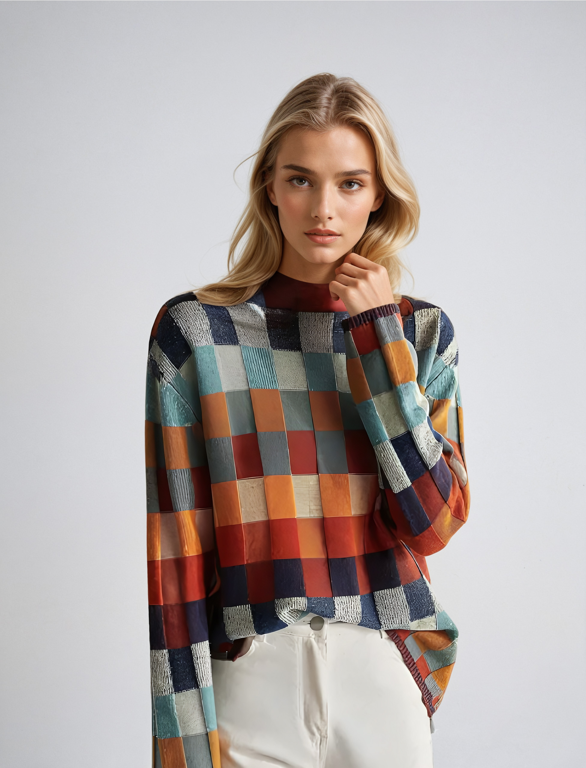 Moreau | Rollkragen-Patchwork aus Kaschmir-Couture