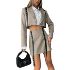 Nadila | Chique Lederen Twee-Delige Set